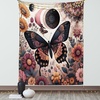 image:imageAmbesonne Psychedelic Tapestry Trippy Abstract Surreal Human Faces Tattoo Style Art Print Wall Hanging for Bedroom Living Room Dorm Decor 60 X 80 Black GreyBlush Dark Slate Blue