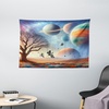 image:imageAmbesonne Psychedelic Tapestry Trippy Abstract Surreal Human Faces Tattoo Style Art Print Wall Hanging for Bedroom Living Room Dorm Decor 60 X 80 Black GreyLavender Teal Orange