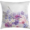 image:imageAmbesonne Retro Throw Pillow Cushion Cover Fashion Woman with Dandelion Flower Spring Wind Garden Sketchy Illustration Decorative Square Accent Pillow Case 16 X 16 Warm Taupe and BlueViolet White Pink