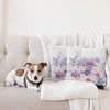 image:imageAmbesonne Retro Throw Pillow Cushion Cover Fashion Woman with Dandelion Flower Spring Wind Garden Sketchy Illustration Decorative Square Accent Pillow Case 16 X 16 Warm Taupe and BlueViolet White Pink