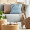 image:imageAmbesonne Retro Throw Pillow Cushion Cover Fashion Woman with Dandelion Flower Spring Wind Garden Sketchy Illustration Decorative Square Accent Pillow Case 16 X 16 Warm Taupe and BlueWhite Pale Blue