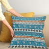image:imageAmbesonne Retro Throw Pillow Cushion Cover Fashion Woman with Dandelion Flower Spring Wind Garden Sketchy Illustration Decorative Square Accent Pillow Case 16 X 16 Warm Taupe and BlueOrange White and Blue