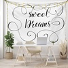 image:imageAmbesonne Saying Tapestry Inspirational Text with Modern Romantic Calligraphy Design and Swirls Wide Wall Hanging for Bedroom Living Room Dorm 60 X 40 Black and White