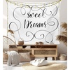 image:imageAmbesonne Saying Tapestry Inspirational Text with Modern Romantic Calligraphy Design and Swirls Wide Wall Hanging for Bedroom Living Room Dorm 60 X 40 Black and White