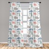 image:imageAmbesonne Star Curtains Big Stars Pattern Monochrome Modern Design Starry Night Themed Window Treatments 2 Panel Set for Living Room Bedroom Pair of  28 x 84 Grey BlueSeafoam Blue