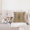 image:imageAmbesonne Striped Throw Pillow Cushion Cover Abstract Prehistoric with Cave Rocks Nature Inspired Unusual Boho Artprint Decorative Square Accent Pillow Case 24 X 24 Yellow BlackApricot Orange
