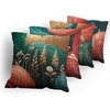 image:imageAmbesonne Striped Throw Pillow Cushion Cover Abstract Prehistoric with Cave Rocks Nature Inspired Unusual Boho Artprint Decorative Square Accent Pillow Case 24 X 24 Yellow BlackTeal Coral Pale Coffee