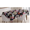 image:imageAmbesonne Sugar Skull Tablecloth Graveyard Mexico Design on Black Backdrop Print Rectangular Table Cover for Dining Room Kitchen Decor 60 X 84 Black Green