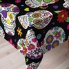 image:imageAmbesonne Sugar Skull Tablecloth Graveyard Mexico Design on Black Backdrop Print Rectangular Table Cover for Dining Room Kitchen Decor 60 X 84 Black Green