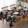 image:imageAmbesonne Sugar Skull Tablecloth Graveyard Mexico Design on Black Backdrop Print Rectangular Table Cover for Dining Room Kitchen Decor 60 X 84 Black Green