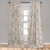 image:imageAmbesonne Tattoo Curtains Panda Bear Portraits Mascots Pattern for in Black and White Window Treatments 2 Panel Set for Living Room Bedroom Pair of  28 x 84 Black and WhitePink Beige