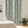 image:imageAmbesonne Tattoo Curtains Panda Bear Portraits Mascots Pattern for in Black and White Window Treatments 2 Panel Set for Living Room Bedroom Pair of  28 x 84 Black and WhiteYellow Teal