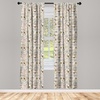 image:imageAmbesonne Tattoo Curtains Panda Bear Portraits Mascots Pattern for in Black and White Window Treatments 2 Panel Set for Living Room Bedroom Pair of  28 x 84 Black and WhitePink Beige