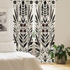 image:imageAmbesonne Tattoo Curtains Panda Bear Portraits Mascots Pattern for in Black and White Window Treatments 2 Panel Set for Living Room Bedroom Pair of  28 x 84 Black and WhiteEggshell Grey Pink