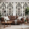 image:imageAmbesonne Tattoo Curtains Panda Bear Portraits Mascots Pattern for in Black and White Window Treatments 2 Panel Set for Living Room Bedroom Pair of  28 x 84 Black and WhiteEggshell Grey Pink