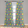 image:imageAmbesonne Tattoo Curtains Panda Bear Portraits Mascots Pattern for in Black and White Window Treatments 2 Panel Set for Living Room Bedroom Pair of  28 x 84 Black and WhiteYellow Teal