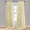 image:imageAmbesonne Tattoo Curtains Panda Bear Portraits Mascots Pattern for in Black and White Window Treatments 2 Panel Set for Living Room Bedroom Pair of  28 x 84 Black and WhitePale Yellow Multicolor