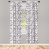 image:imageAmbesonne Tattoo Curtains Panda Bear Portraits Mascots Pattern for in Black and White Window Treatments 2 Panel Set for Living Room Bedroom Pair of  28 x 84 Black and WhiteCharcoal White Black