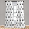 image:imageAmbesonne Tattoo Curtains Panda Bear Portraits Mascots Pattern for in Black and White Window Treatments 2 Panel Set for Living Room Bedroom Pair of  28 x 84 Black and WhiteBlack and White