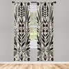 image:imageAmbesonne Tattoo Curtains Panda Bear Portraits Mascots Pattern for in Black and White Window Treatments 2 Panel Set for Living Room Bedroom Pair of  28 x 84 Black and WhiteEggshell Grey Pink
