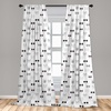 image:imageAmbesonne Tattoo Curtains Panda Bear Portraits Mascots Pattern for in Black and White Window Treatments 2 Panel Set for Living Room Bedroom Pair of  28 x 84 Black and WhiteWhite Black