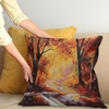 image:imageAmbesonne Teen Room Throw Pillow Cushion Cover Professional Basketball Arena Stadium Before The Game Championship Sports Image Decorative Square Accent Pillow Case 16 X 16 BrownOrange Brown