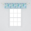 image:imageAmbesonne Tropical Window Valance Monochrome Pineapples with Abstract Zigzag Design on a Greyscale Background Curtain Valance for Kitchen Bedroom Decor with Rod Pocket 54 X 12 Black and WhitePale Blue