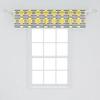 image:imageAmbesonne Tropical Window Valance Monochrome Pineapples with Abstract Zigzag Design on a Greyscale Background Curtain Valance for Kitchen Bedroom Decor with Rod Pocket 54 X 12 Black and WhiteYellow Charcoal Grey