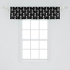 image:imageAmbesonne Tropical Window Valance Monochrome Pineapples with Abstract Zigzag Design on a Greyscale Background Curtain Valance for Kitchen Bedroom Decor with Rod Pocket 54 X 12 Black and WhiteBlack and White