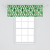 image:imageAmbesonne Tropical Window Valance Monochrome Pineapples with Abstract Zigzag Design on a Greyscale Background Curtain Valance for Kitchen Bedroom Decor with Rod Pocket 54 X 12 Black and WhiteShamrock Green