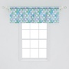 image:imageAmbesonne Tropical Window Valance Monochrome Pineapples with Abstract Zigzag Design on a Greyscale Background Curtain Valance for Kitchen Bedroom Decor with Rod Pocket 54 X 12 Black and WhitePale Blue