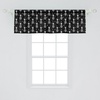 image:imageAmbesonne Tropical Window Valance Monochrome Pineapples with Abstract Zigzag Design on a Greyscale Background Curtain Valance for Kitchen Bedroom Decor with Rod Pocket 54 X 12 Black and WhiteBlack and White