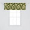 image:imageAmbesonne Tropical Window Valance Monochrome Pineapples with Abstract Zigzag Design on a Greyscale Background Curtain Valance for Kitchen Bedroom Decor with Rod Pocket 54 X 12 Black and WhiteGreen Dark Green Cream