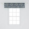 image:imageAmbesonne Tropical Window Valance Monochrome Pineapples with Abstract Zigzag Design on a Greyscale Background Curtain Valance for Kitchen Bedroom Decor with Rod Pocket 54 X 12 Black and WhiteBlue