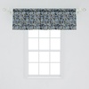 image:imageAmbesonne Tropical Window Valance Monochrome Pineapples with Abstract Zigzag Design on a Greyscale Background Curtain Valance for Kitchen Bedroom Decor with Rod Pocket 54 X 12 Black and WhiteBlue