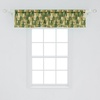 image:imageAmbesonne Tropical Window Valance Monochrome Pineapples with Abstract Zigzag Design on a Greyscale Background Curtain Valance for Kitchen Bedroom Decor with Rod Pocket 54 X 12 Black and WhiteGreen Dark Green Cream