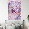 image:imageAmbesonne Unicorn Tapestry Fantasy Animal with Floral Ornaments and Birds on Natural Pink Background Wall Hanging for Bedroom Living Room Dorm Decor 60 X 80 Pink Purple