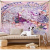image:imageAmbesonne Unicorn Tapestry Fantasy Animal with Floral Ornaments and Birds on Natural Pink Background Wall Hanging for Bedroom Living Room Dorm Decor 60 X 80 Pink Purple