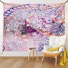 image:imageAmbesonne Unicorn Tapestry Fantasy Animal with Floral Ornaments and Birds on Natural Pink Background Wall Hanging for Bedroom Living Room Dorm Decor 60 X 80 Pink Purple