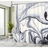 image:imageAmbesonne Zodiac Aries Shower Curtain Fashion Girl Aries Woman with Horns Floral Dress Lively Blossoms Butterflies Cloth Fabric Bathroom Decor Set with Hooks 69 W x 70 L Green Pink BlackBlack Pale Grey Dust
