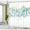 image:imageAmbesonne Zodiac Aries Shower Curtain Fashion Girl Aries Woman with Horns Floral Dress Lively Blossoms Butterflies Cloth Fabric Bathroom Decor Set with Hooks 69 W x 70 L Green Pink BlackWhite Green