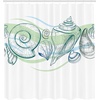 image:imageAmbesonne Zodiac Aries Shower Curtain Fashion Girl Aries Woman with Horns Floral Dress Lively Blossoms Butterflies Cloth Fabric Bathroom Decor Set with Hooks 69 W x 70 L Green Pink BlackWhite Green