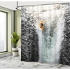 image:imageAmbesonne Zodiac Aries Shower Curtain Fashion Girl Aries Woman with Horns Floral Dress Lively Blossoms Butterflies Cloth Fabric Bathroom Decor Set with Hooks 69 W x 70 L Green Pink BlackCharcoal Grey Yellow