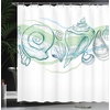 image:imageAmbesonne Zodiac Aries Shower Curtain Fashion Girl Aries Woman with Horns Floral Dress Lively Blossoms Butterflies Cloth Fabric Bathroom Decor Set with Hooks 69 W x 70 L Green Pink BlackWhite Green