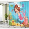 image:imageAmbesonne Zodiac Aries Shower Curtain Fashion Girl Aries Woman with Horns Floral Dress Lively Blossoms Butterflies Cloth Fabric Bathroom Decor Set with Hooks 69 W x 70 L Green Pink BlackSky Blue Pink