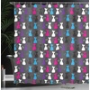 image:imageAmbesonne Zodiac Aries Shower Curtain Fashion Girl Aries Woman with Horns Floral Dress Lively Blossoms Butterflies Cloth Fabric Bathroom Decor Set with Hooks 69 W x 70 L Green Pink BlackGrey Blue Purple White