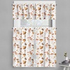 image:imageAmbesonne Abstract Kitchen Curtains Absurd Vector Smoky Wavy Floral Design Rainbow Alike Stripes and Lines Print Window Drapes 2 Panel Set for Kitchen Cafe Decor 55 x 39 White MulticolorWarm Taupe Brown and Coral