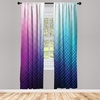 image:imageAmbesonne Abstract Window Curtains Gradient Background with Little Geometric Fractal Triangle Graphic Style Lightweight Decorative 2Panel Set amp Rod Pocket Pair of  28 x 95 Blue Pink