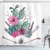 image:imageAmbesonne Birds Shower Curtain Cheerful Happy Birds Singing on Lively Tree Branches with Colorful Spring Leaves Cloth Fabric Bathroom Decor Set with Hooks 69 W x 70 L Eggshell MulticolorGreen Pink Brown