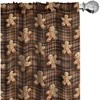 image:imageAmbesonne Candy Cane Curtains Aquarelle Style Sweets Traditional Christmas Festivity Winter Celebrations Window Treatments 2 Panel Set for Living Room Bedroom Pair of  28 x 84 White AquaBrown Chocolate Cocoa